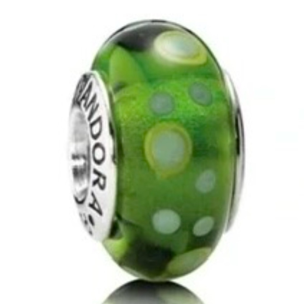 Retired Green Glass Bubbles Charm from Pandora